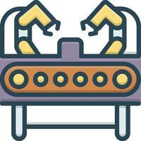 color icon for machinery production vector