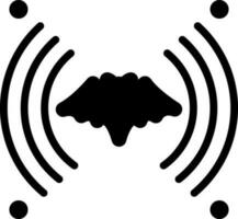 solid icon for echo location vector
