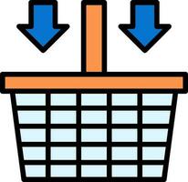 Shopping basket Vector Icon Design