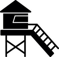 Lifeguard tower Vector Icon Design