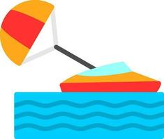 Parasailing Vector Icon Design