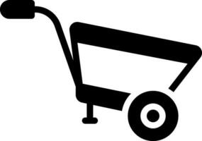 solid icon for wheel barrow vector