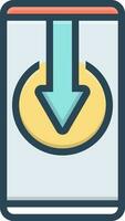 color icon for install vector