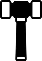 solid icon for sledgehammer vector