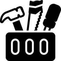 solid icon for toolbox vector