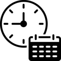 solid icon for time table vector
