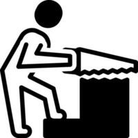 solid icon for carpentry vector