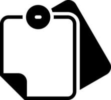 solid icon for stick notes vector
