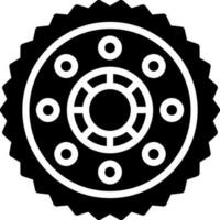 solid icon for foreman gear vector