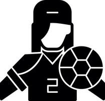 diseño de icono de vector de jugador de fútbol