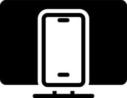 solid icon for smartphone vector
