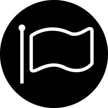 solid icon for flag vector