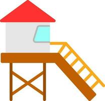 Lifeguard tower Vector Icon Design