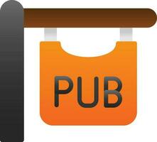 Pub sign Vector Icon Design