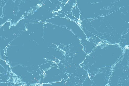 azul agua con ondas en el superficie. desenfocar borroso transparente azul de colores claro calma agua superficie textura con salpicaduras y burbujas agua olas con brillante modelo textura antecedentes. foto