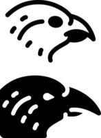 solid icon for eagle vector