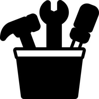 solid icon for tools vector