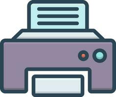 color icon for fax message vector