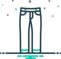 mix icon for trouser vector