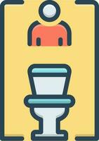 color icon for restroom vector