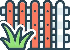 color icon for fence vector