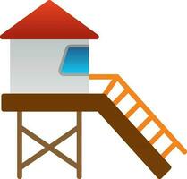 Lifeguard tower Vector Icon Design