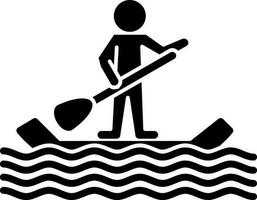 Paddle surf Vector Icon Design