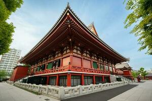 Sensoji Temple at night in Tokyo, Japan. Sensoji Temple is the oldest Buddhist temple in Tokyo. photo