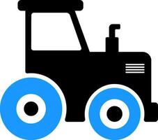 Flat Sign or Symbol of a Tractor for Transport concept. vector
