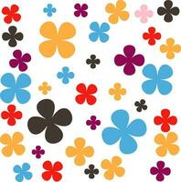 Illustration of colorful flower drawing. vector