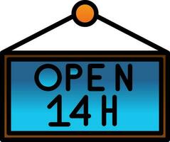 Opening hours Vector Icon Design