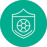 Soccer ball on a shield Vector Icon Design