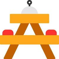 Picnic table Vector Icon Design