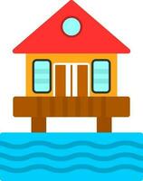 Beach hut Vector Icon Design