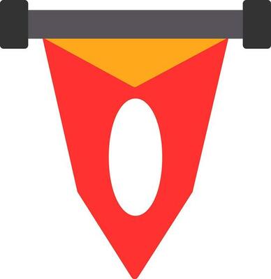 Pennant Vector Icon Design