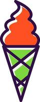 Ice cream cone Vector Icon Design