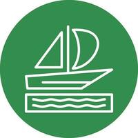 Silboat Vector Icon Design