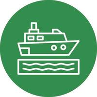 Cruise ship Vector Icon Design