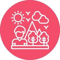 Hiking Vector Icon Design