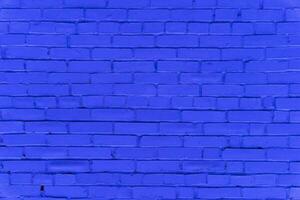 Abstract blue brick wall background close up photo