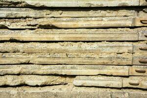 texture background of stack of old dismantled concrete road slabs photo