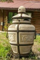 Ceramic tandoor for outdoor cooking. traditions of the east photo