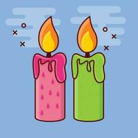 candles vector illustration on a background.Premium quality symbols.vector icons for concept and graphic design.