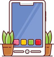 Mobile vector illustration on a background.Premium quality symbols.vector icons for concept and graphic design.