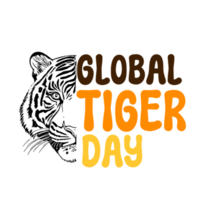 global tigre dia texto tipografia, caligrafia, letras inscrição clipart em transparente fundo, tigre clipart em transparente fundo, internacional tigre dia, mundo tigre dia png