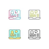 Online Job Interview Vector Icon