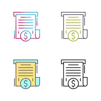 icono de vector de factura