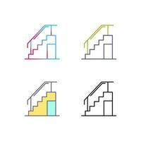 icono de vector de escaleras