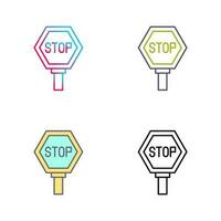 icono de vector de señal de stop