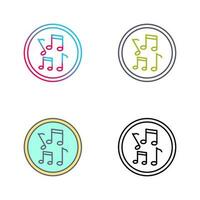 icono de vector de notas musicales